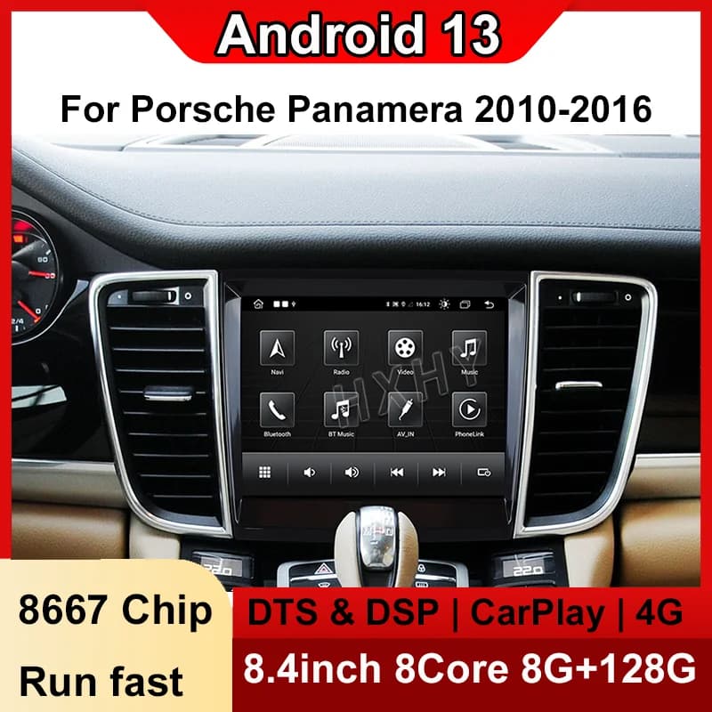 Android 13 8.4 pollici 8Core 8 + 128G autoradio con GPS BT Per Porsche Panamera 2010-2016 Car Multimedia Stereo DSP 360 Navigazione
