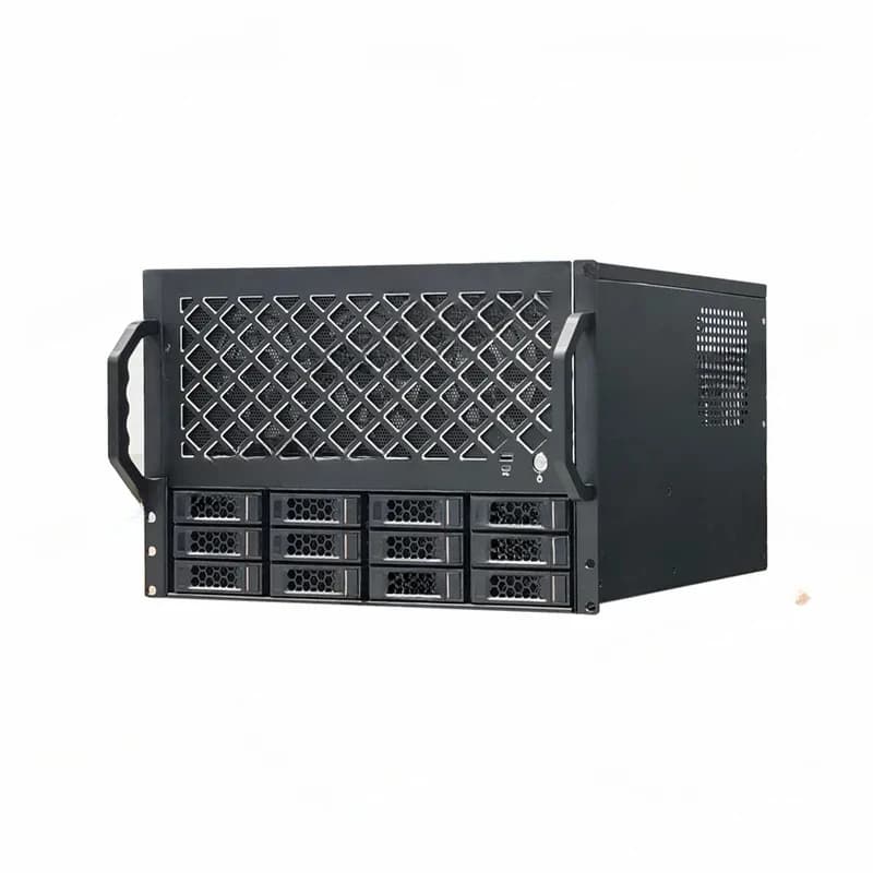 Chassis NAS a 12 dischi per server rack con supporto per raffreddamento a liquido 360 e slot per schede ATX a tutta altezza