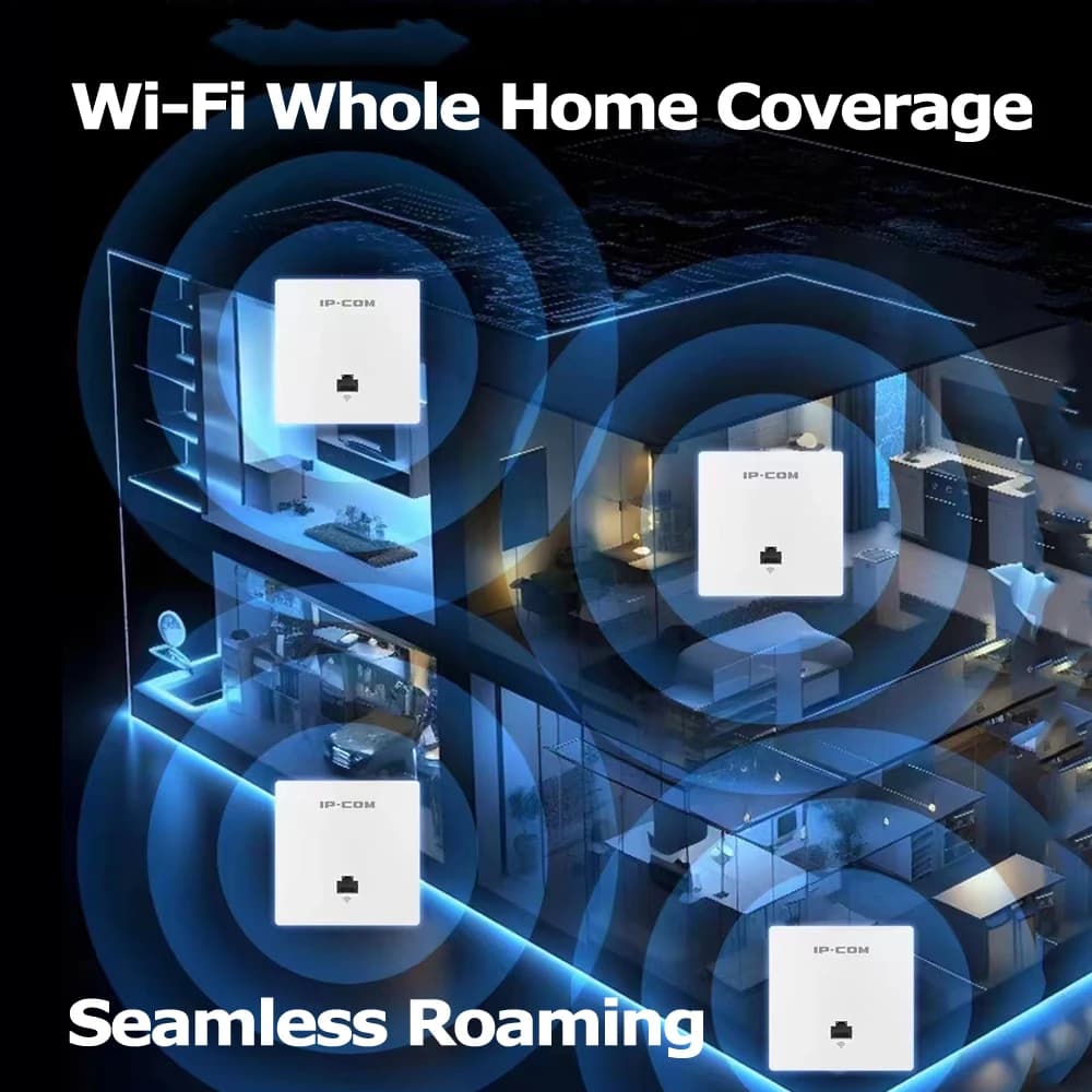 Punto di accesso AX1500 WIFI 6 Gigabit Dual Band Ripetitore di segnale Pannello wireless nel ripetitore router extender AP POE a lungo raggio da parete