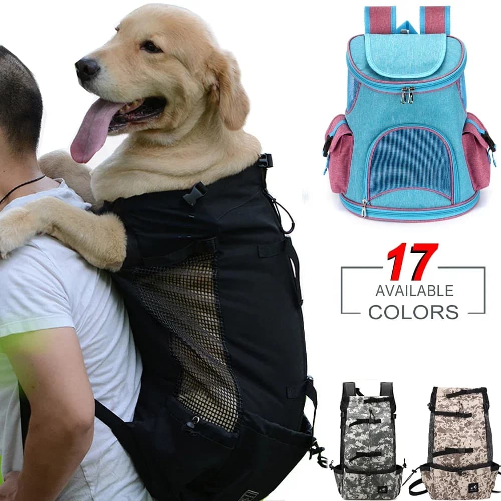 Borsa da trasporto per cani traspirante Zaino da viaggio portatile per animali domestici all'aperto Borse da trasporto riflettenti per gatti Accessori per cani Bulldog francese