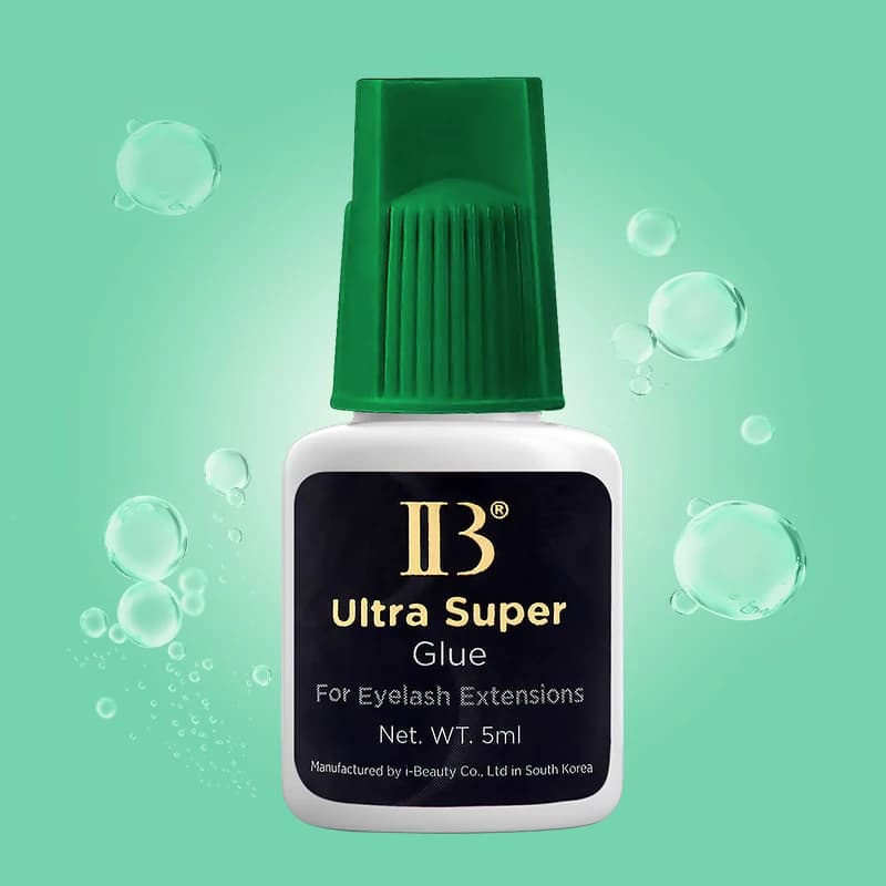 1 bottiglia IBeauty Ultra Super Colla Estensione ciglia finte Asciugatura rapida Lunga ultima Corea Beauty Shop Forniture adesive IB Tappo verde