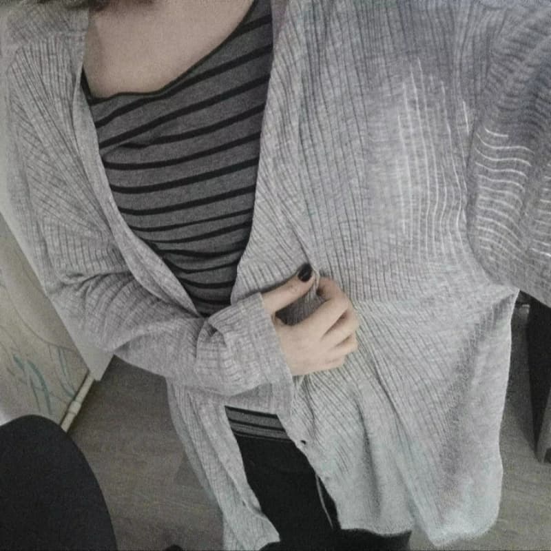 Women's Lightweight V-Neck Long Sleeve Cardigan Top, Sun Protection Spring Summer Autumn Jacket for Casual Daily Outwear