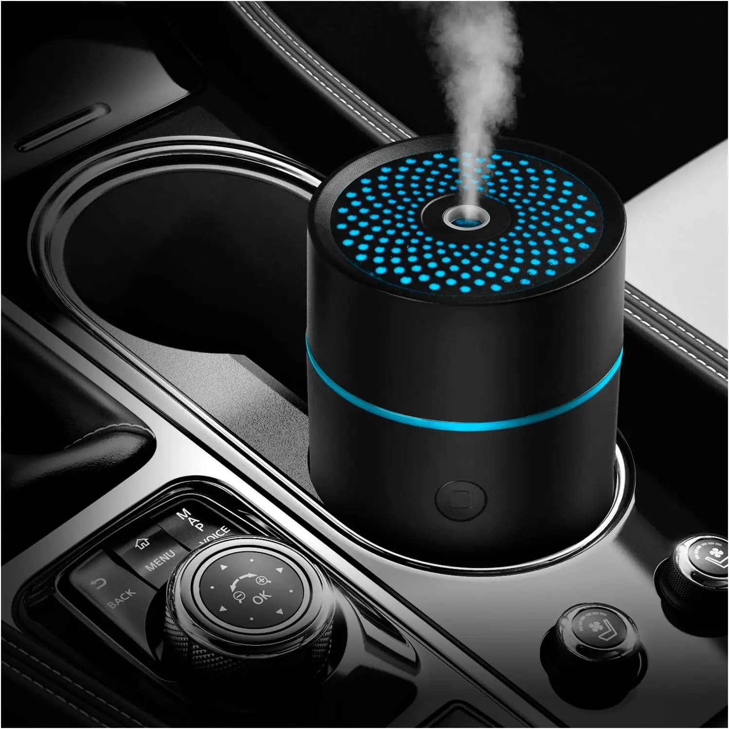Diffusori di fragranze per auto, deodoranti per ambienti, mini umidificatore a ultrasuoni alimentato tramite USB, diffusore di oli essenziali per veicoli