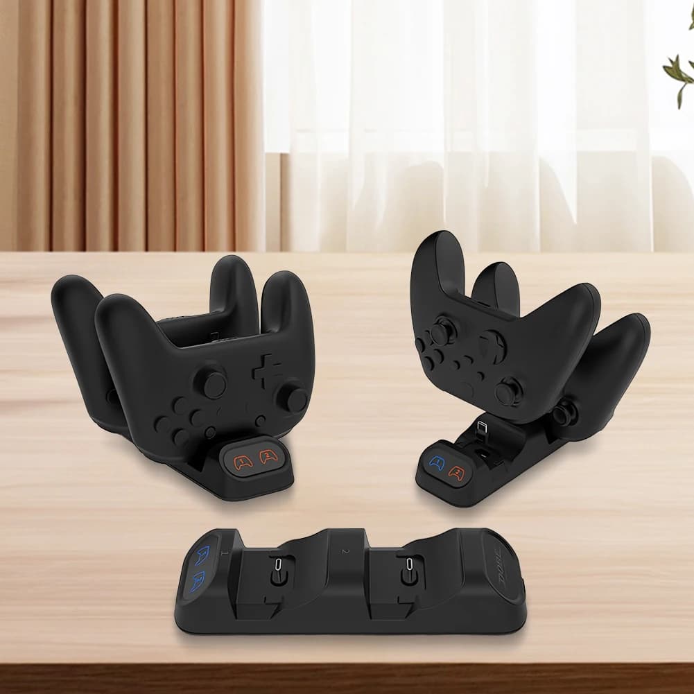 Stazione di Ricarica Rapida Doppia Type-C per Controller Switch Pro, Dock per PS5/Xbox Series S/X