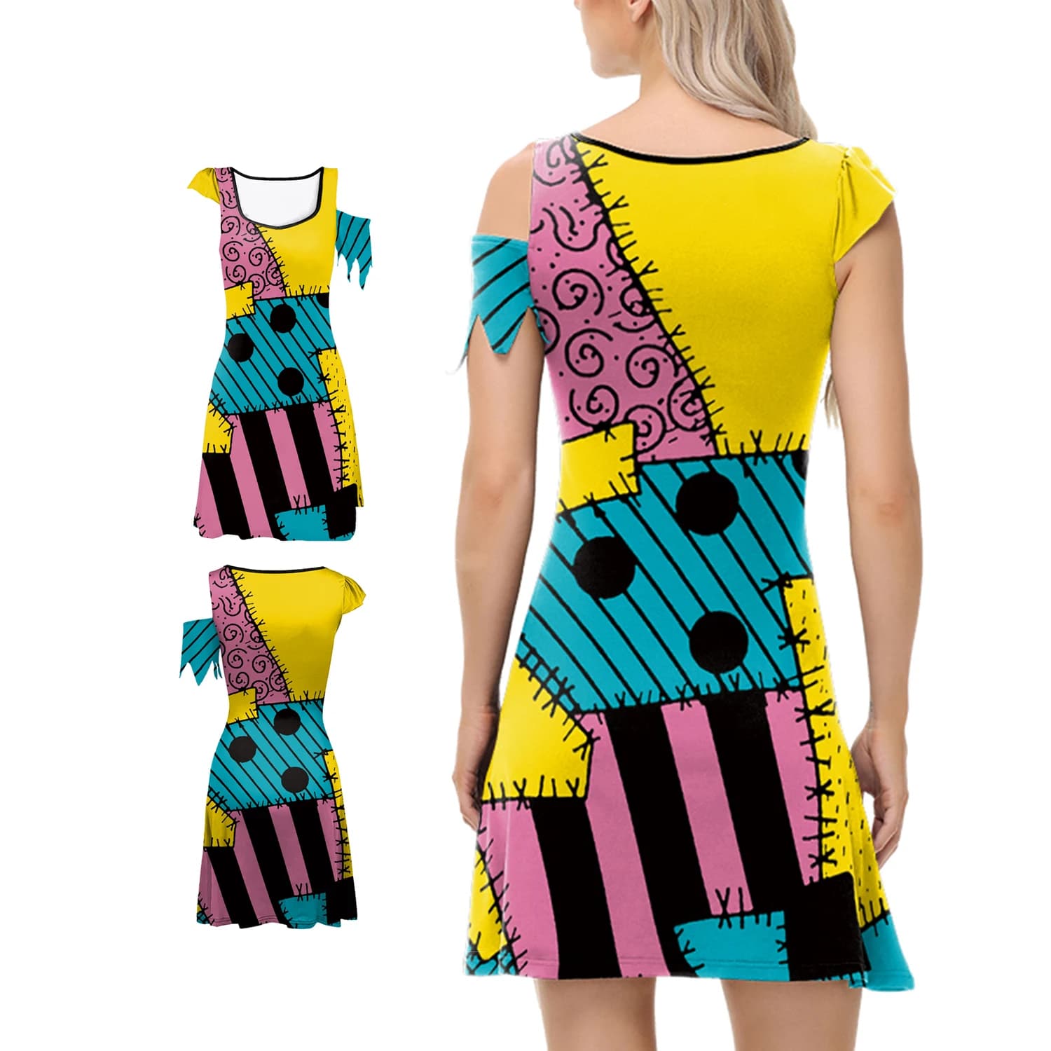 Halloween Cosplay Party Sally Dresses Nightmare Before Christmas Anime Girl Horror Cosplay Costume Outfit 2025 New