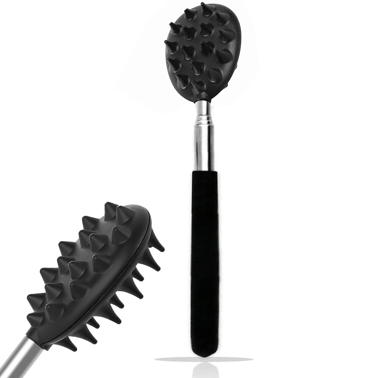Grattaschiena Portatile Estensibile in Metallo per Uomini e Donne Adulti Massaggiatore per Schiena Telescopico con Impugnature in PVC
