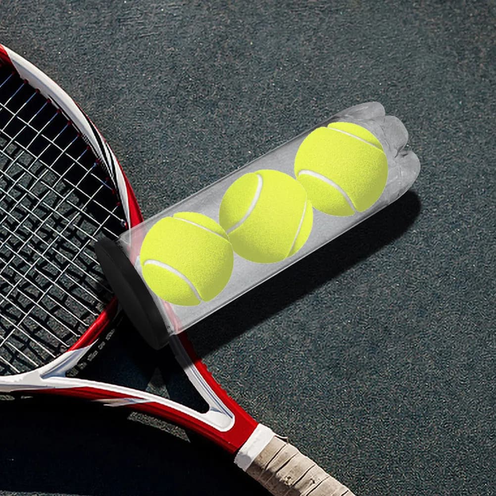 2Pcs Tennis Ball Holder Transparent Plastic Storage Bottle Portable Organizer Sports Supplies Convenient Multi-Function Ball