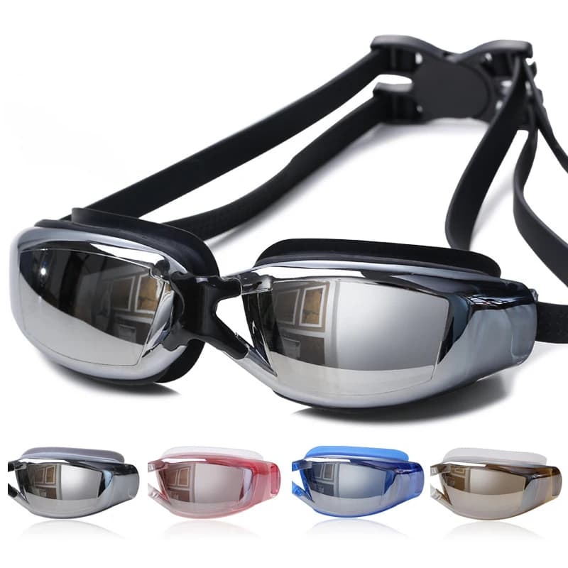 Men's Professional Anti-fog Protective Lenses for Adults Women's Swimwear Waterproof Adjustable Silicone Swimming Glasses