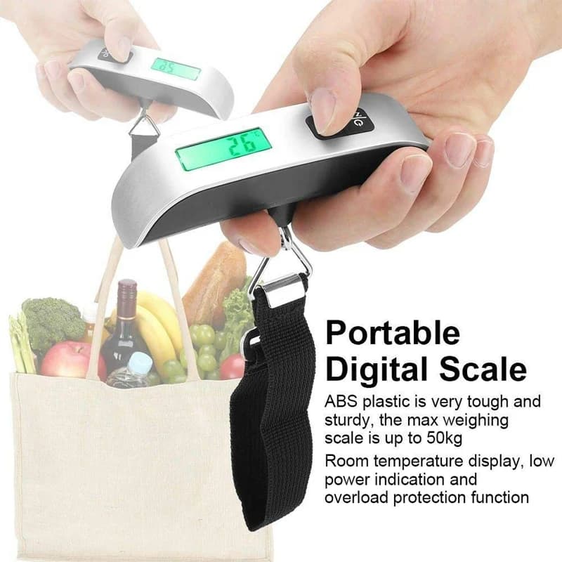 Bilancia per bagagli Bilancia per bagagli sospesa portatile digitale da 110 libbre 50 kg per bilancia da viaggio per valigia