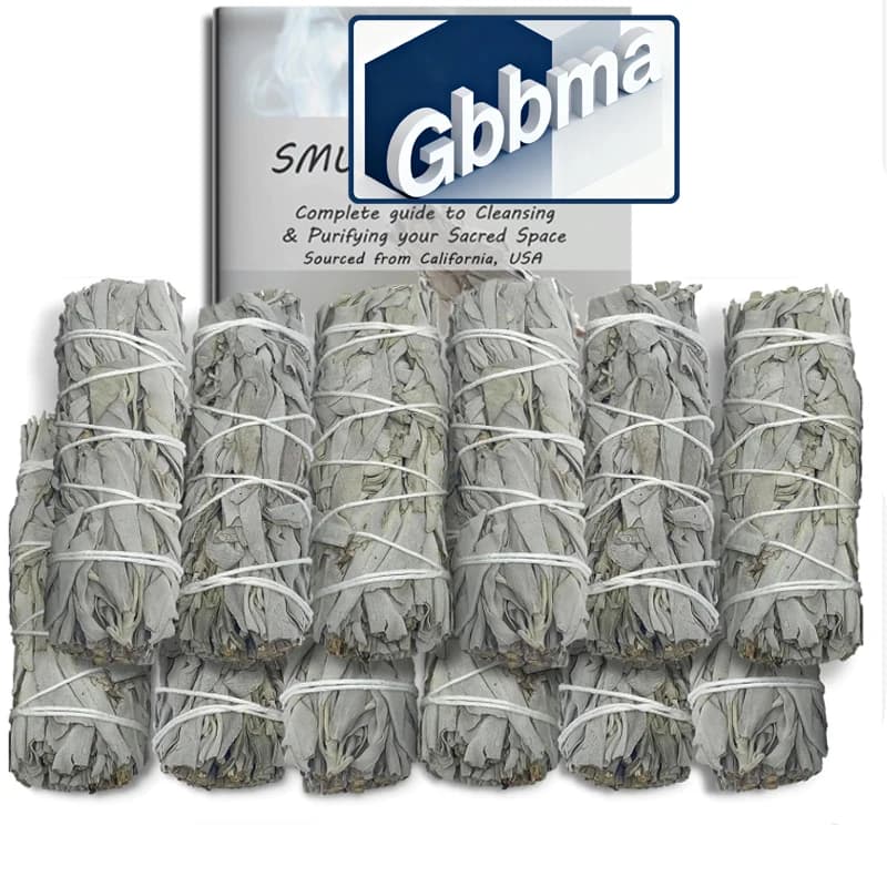 Organic California White Sage Smudge Sticks Bulk for Home Cleansing, Negative Energy Removal, Good Energy | Pure Sage Bundles