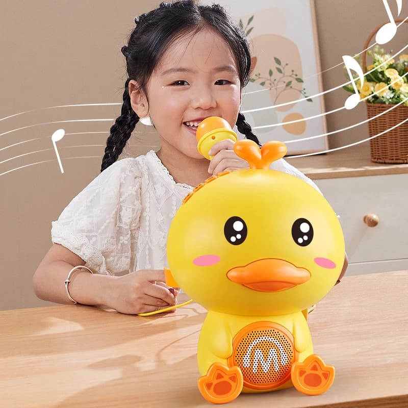 Microfono per Bambini con Macchina Karaoke, Giocattolo Musicale con Luci per Interni ed Esterni, Regalo Educativo per Bambini e Bambine