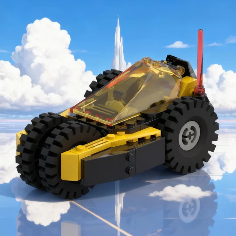 117pcs MOC Blacktron Trike Space I Model Building Blocks Creative DIY Gift Display Decor Assemble Premium Adult Kids Desk Home