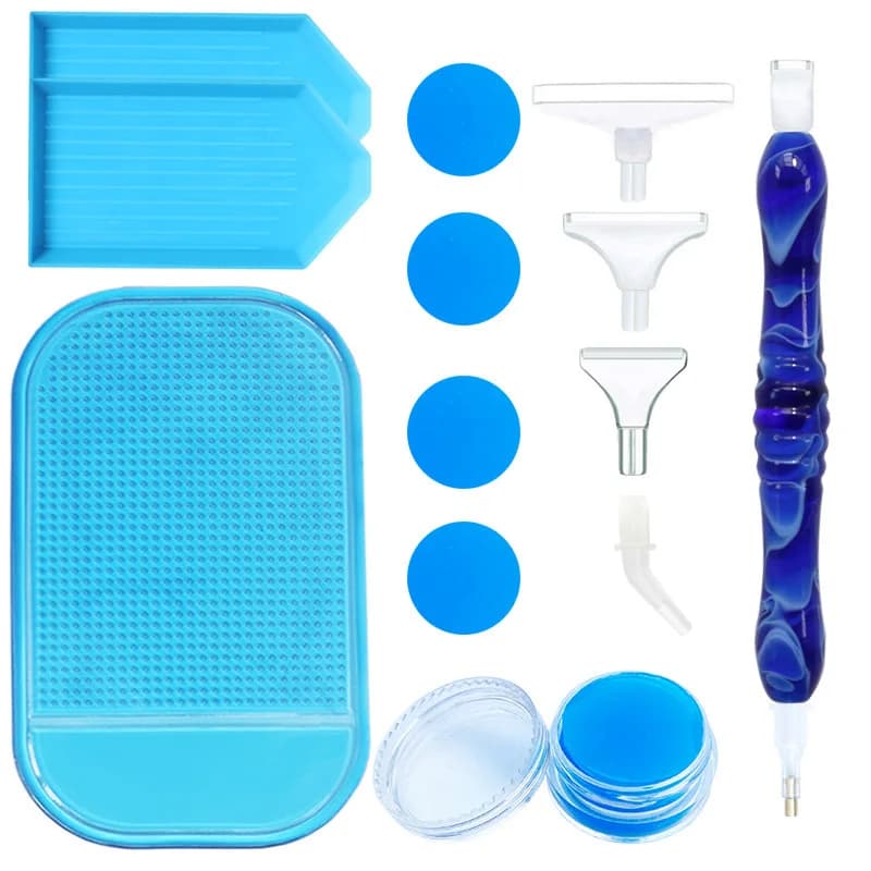 Set Completo Nuovo Kit di Accessori per Pittura Diamante 5D con Penna in Resina, Strumenti Fai-da-Te per Artigianato