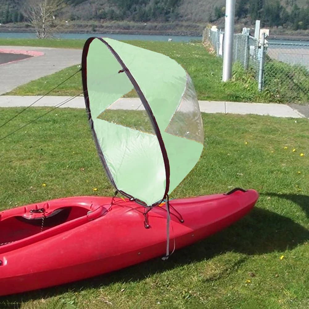 Pieghevole Surfling Kayak Boat Wind Sail Paddle Board vela canoa Wind Paddle barche a remi Wind Clear Window accessori per barche