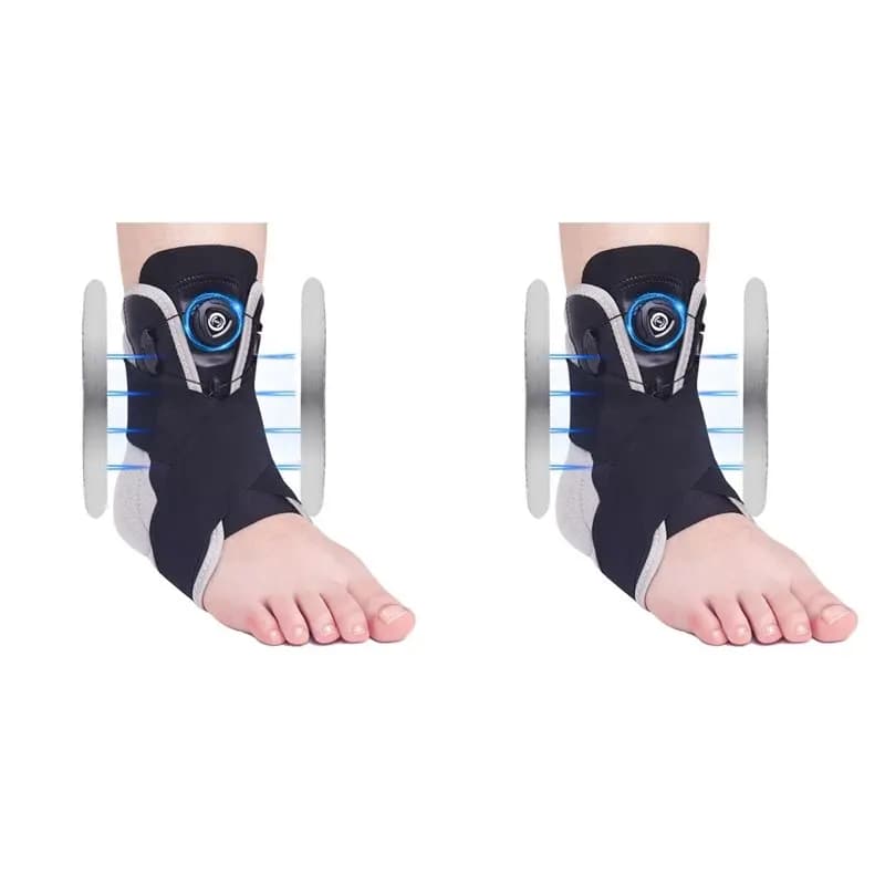 【OFFERTA LAMPO!】2X Tutore per caviglia con manopola regolabile, supporto in metallo per caviglia, ideale per distorsioni, tendinite, tendine di Achille