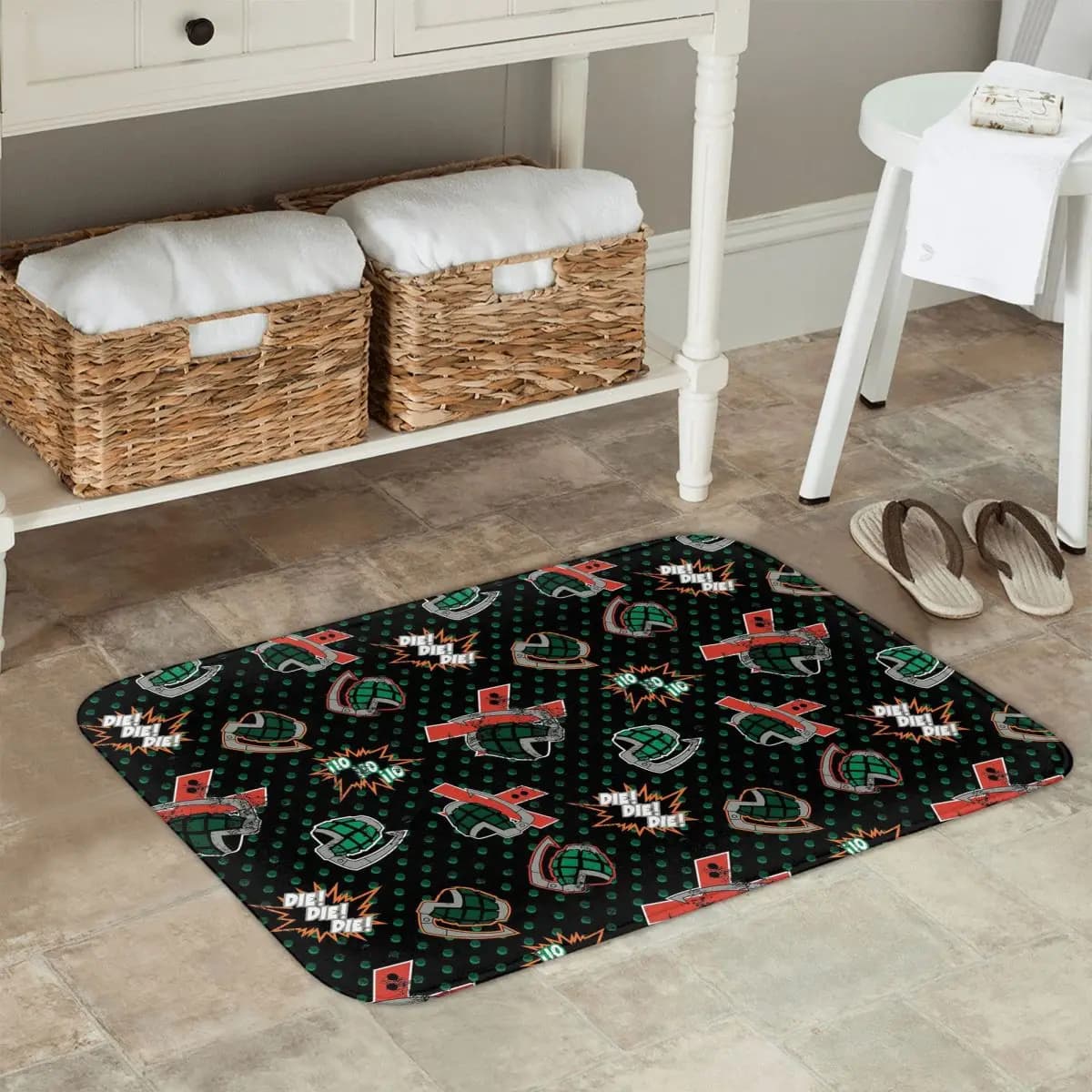 Ground Zero Grenades My Hero Academia Anime Doormat Tappetino per l'ingresso della cucina Tappetino antiscivolo per soggiorno