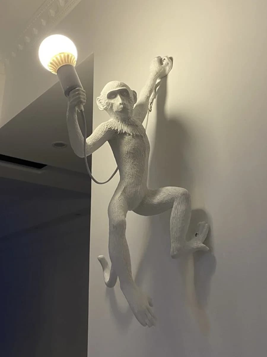 Designer Cafe Ristorante Bar Cablaggio Lampada da parete per animali gratuita Decorazione Lampada da scrivania scimmia Lampadario scimmia stile industriale