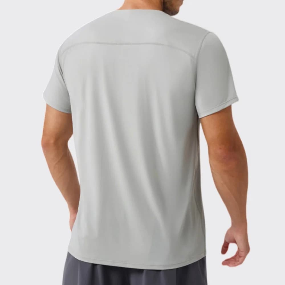 T-shirt Estiva da Uomo per Fitness in Seta Ghiaccio, Asciugatura Rapida, Vestibilità Ampia, Manica Corta, Traspirante, per Corsa e Sport, Top Casual, Abbigliamento Sportivo