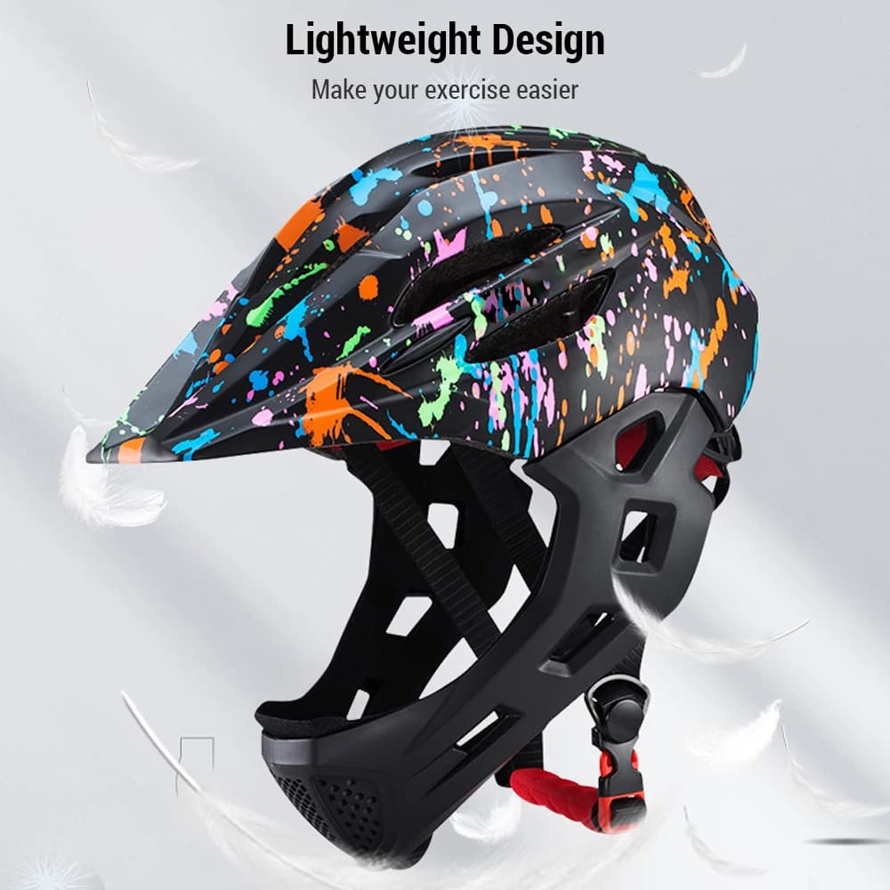 Children's Bicycle Helmets Adjustable Breathable Children's Bicycle Helmet with LED Light 16 apertures per head from 46-54 cm