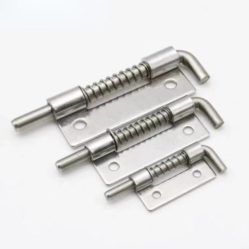 1 pz 304 in acciaio inox lungo argento chiusura a scatto serratura scorrevole bullone a botte chiusura a scatto cancello di sicurezza chiusura a scatto barilotto a molla