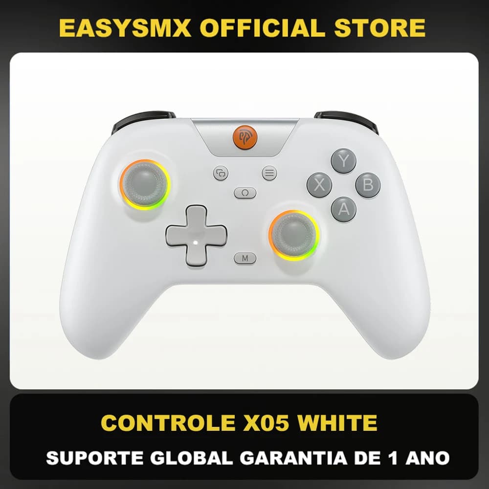 EasySMX X05 Gamepad Wireless Bluetooth Compatible with PC/Telephone/Switch/Steam, RGB Light, Hall Effect