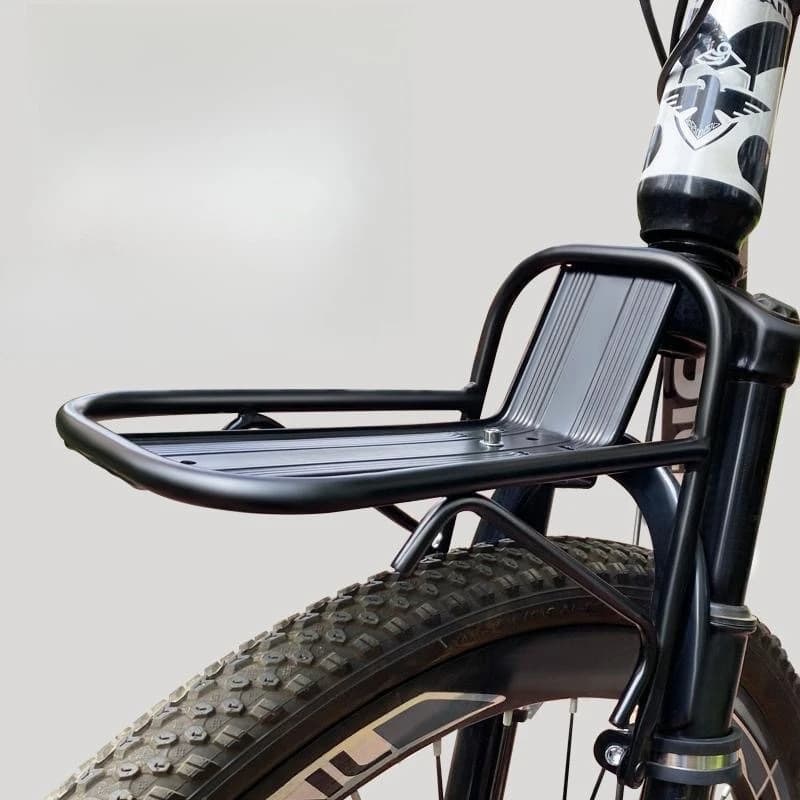 Portapacchi Anteriore per Mountain Bike in Lega di Alluminio Leggero Resistente Robusto Portabagagli per Bicicletta Accessori per Biciclette