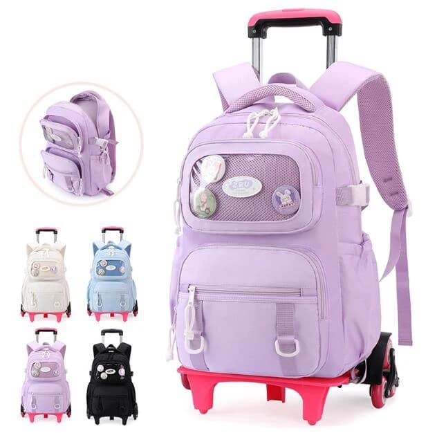 School Trolley backpack wheeled bag Girls School Trolley bag School wheeled bag for girls kids School Rolling backpacks for girl