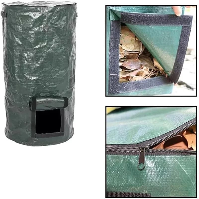 Contenitore Riutilizzabile per Rifiuti da Giardino, Bidone per Compostaggio di Foglie e Rifiuti da Cucina per Giardinieri
