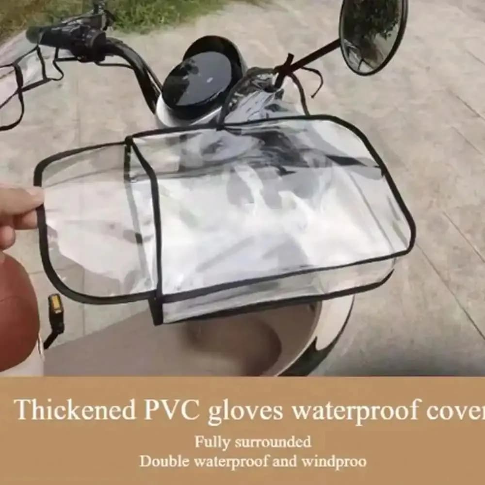 1 paio di guanti con manico trasparente per bici elettrica Copertura protettiva per maniglia da moto in PVC antivento, antipioggia e impermeabile