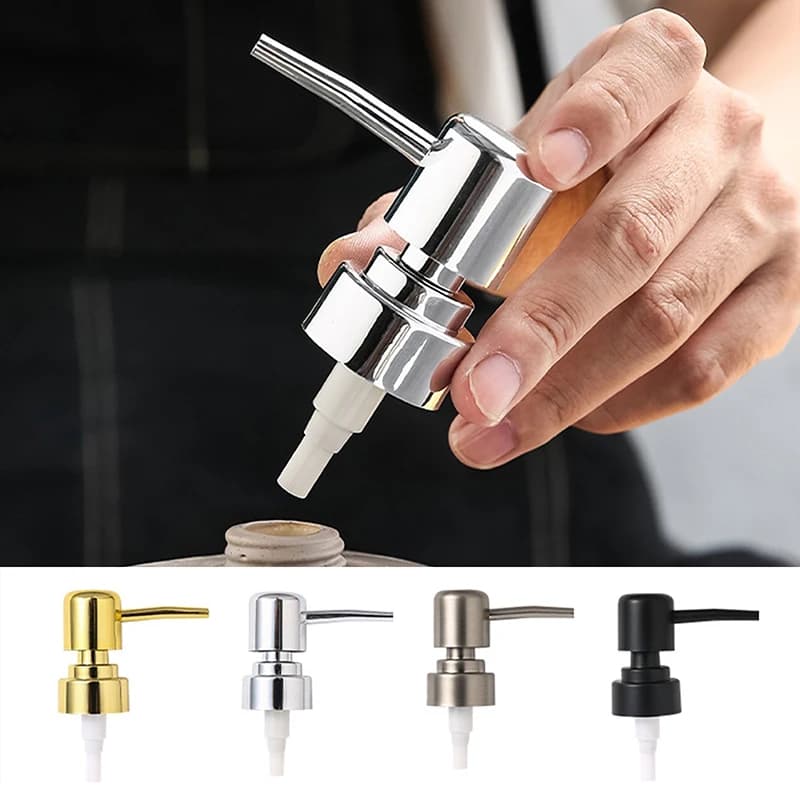 1Set Soap Pump Liquid Pump Head Lotion Dispenser Head Push Type Round Head 28 Thread Bath Bottle Press Nozzle,ABS Lotion Tube.