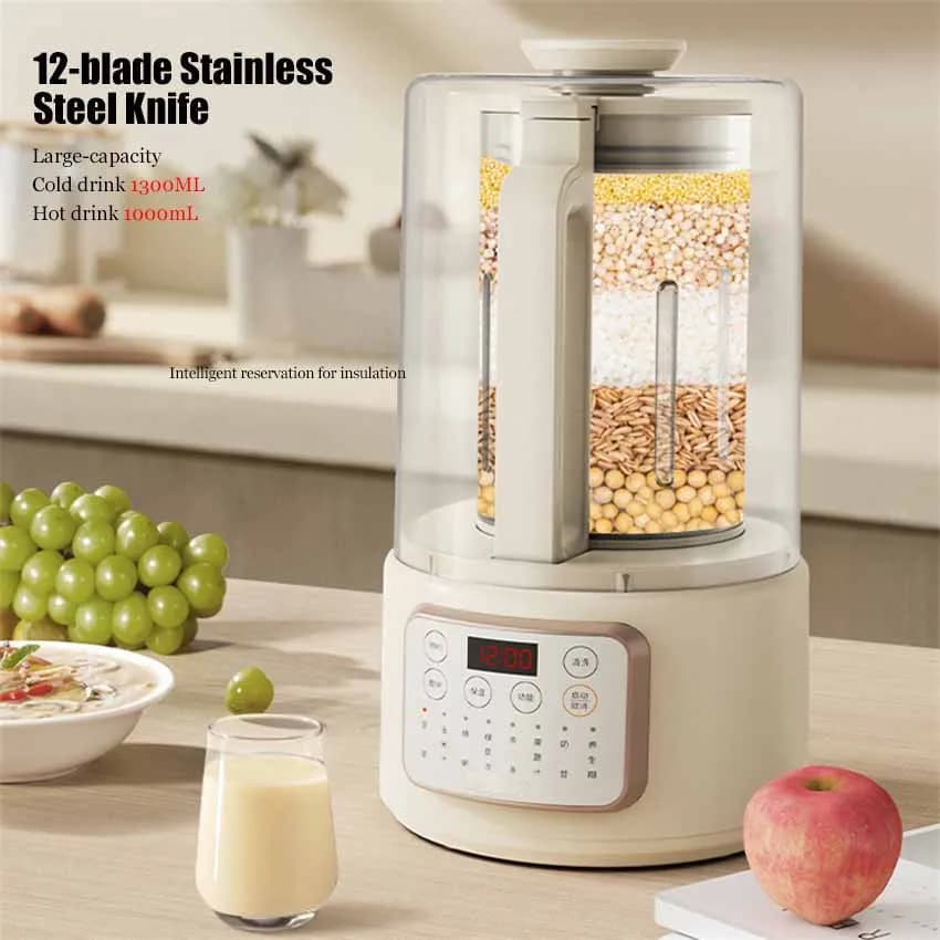 Hot sale 1000ml 12 stainless steel blades for soy milk machine for nuts / almonds juicer blender