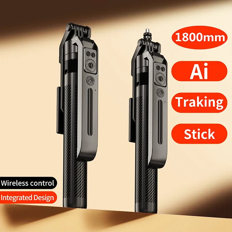 FGCLSY NUOVO AI Face Traking per Xiaomi Selfie Stick con treppiede esteso Bluetooth senza fili con otturatore remoto per cellulare IOS