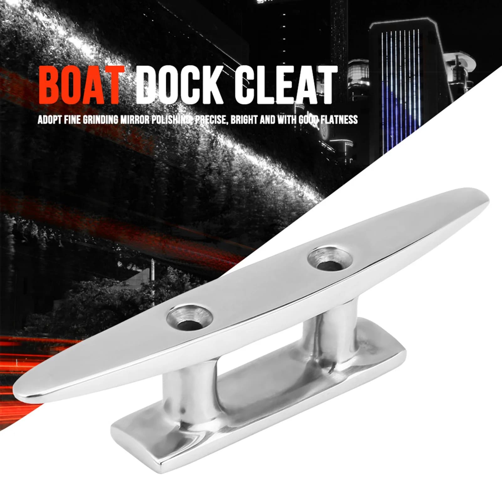 4 Inch Stainless Steel Boat Mooring Dock Deck 4 Inch Stainless Steel Boat Mooring Dock Deck Rope Cleat fCleat for Marine Yacht