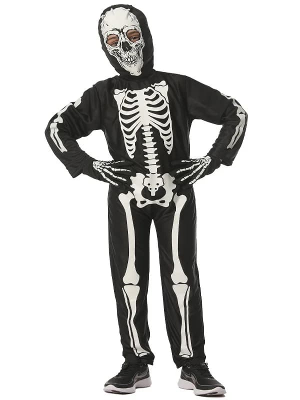 Set di Luci Notturne a Forma di Teschio e Fantasma per Bambini per Halloween, Costume per Feste, Abbigliamento Etnico Tradizionale Cinese per Donna