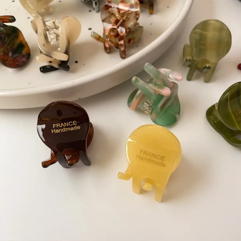 2 Pz/paia Mini Acetato Piccolo Artiglio Dei Capelli Perni Laterali Granchi Dei Capelli di Acetato per le Ragazze Carino Tornante Pinze Accessori Per Capelli Delle Donne