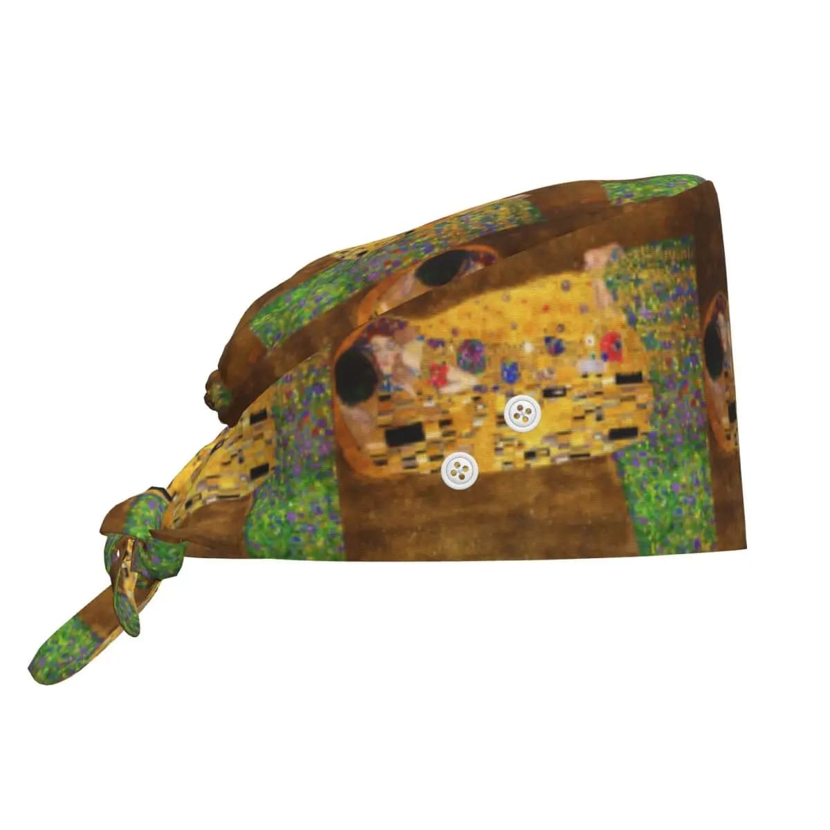 Il Bacio di Gustav Klimt (1907 - 1908) Cappello Chirurgico Regolabile per Medici e Dentisti, Unisex