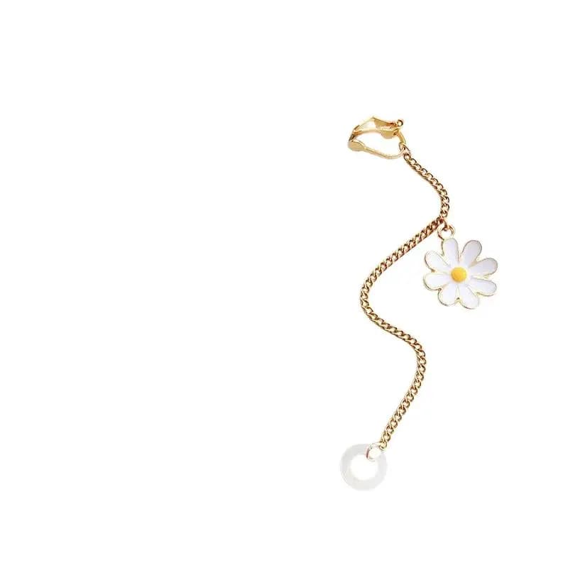 For Daily Wear Outdoor Activities To Secure Earbuds Cute Decor Ear Cuff With Anti Lost Gold Chain For Wireless Earbuds Suitable