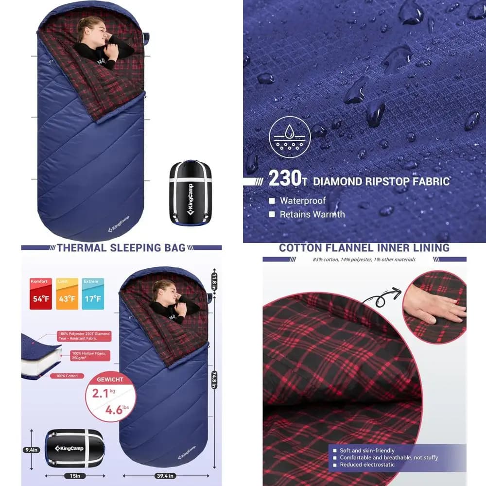 Extra wide XL waterproof flannel bag for adults, cold and hot weather, large and high laptop, suitable for outdoor camping