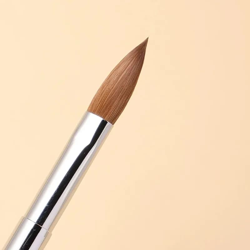 1PCS Yellow Handle Kolinsky Hair Nail Art Brush Acrylic UV Gel Carving Pen Brush Liquid Powder DIY Nail Painting Drawing Tools