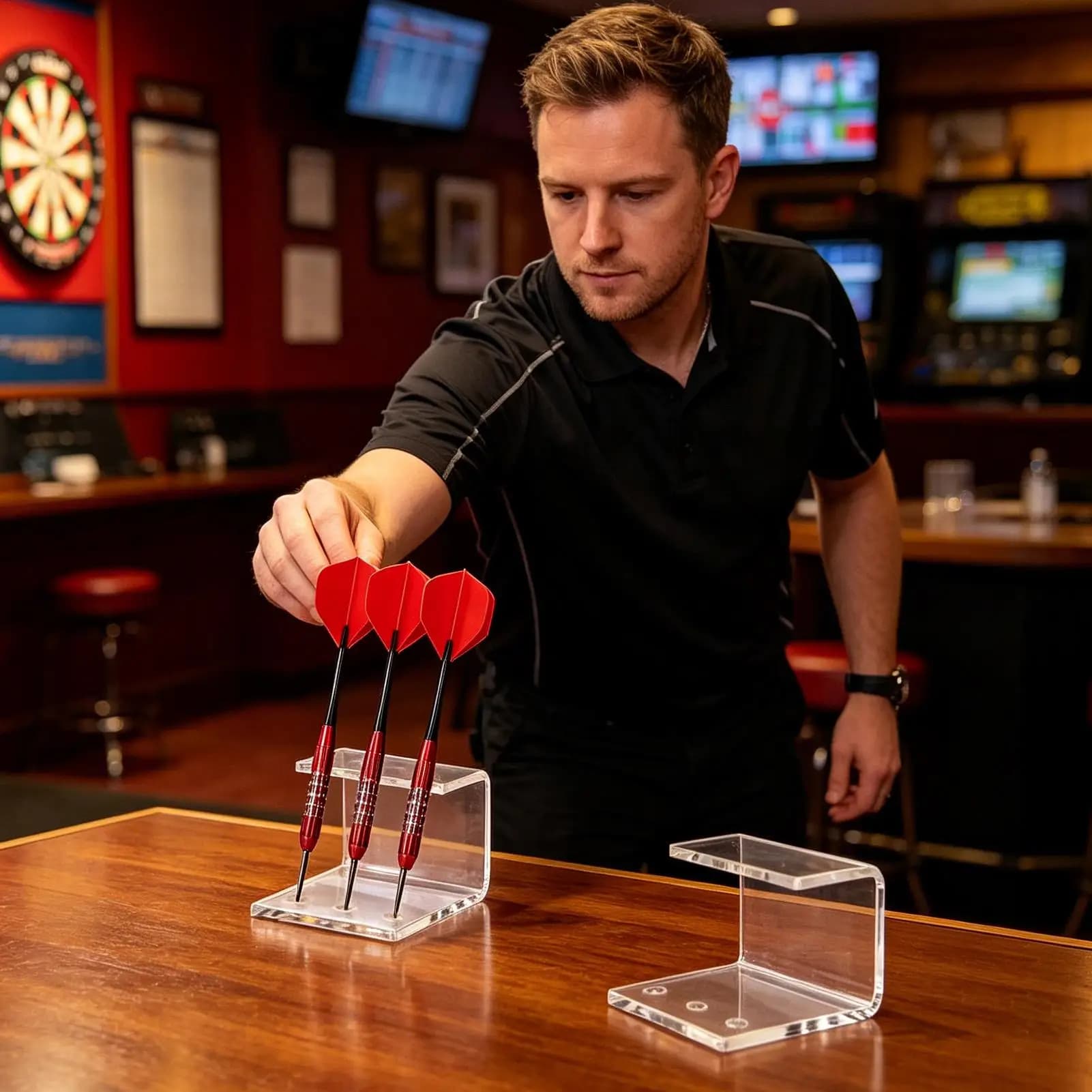 Steel Tip Dart Holder Acrylic Clear Display Darts Storage Rack For Players Collectors Beginners Professionals Competitors Home