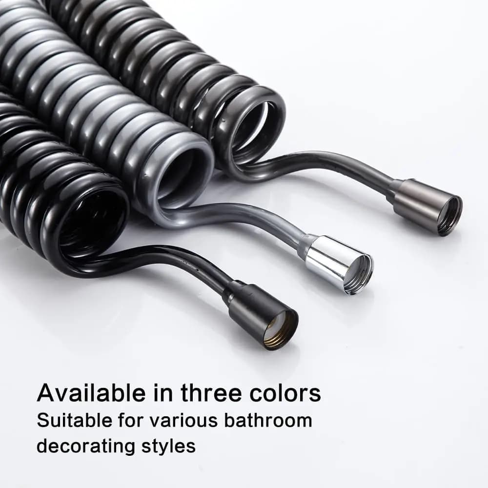 New 1.5/2/3/5M Spring Flexible Retractable Hose For Shower Head Toilet Bidet Pipe Plumbing Bathroom Spiral Flexible Shower Hose