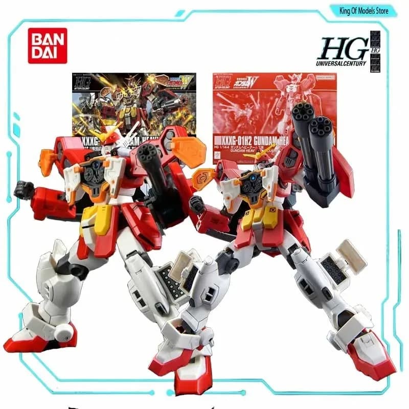 Bandai Kit modello originale GUNDAM HGUC HEAVYARMS CUSTOM 1/144 Anime Action Figure Modello di assemblaggio Giocattolo per ragazzi Ornamenti