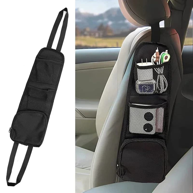Nuovo organizzatore per seggiolino auto, portaoggetti laterale per sedile, borsa appesa, portabevande multitasche, tasca in rete, organizer per lo styling, strumenti per supporto del telefono