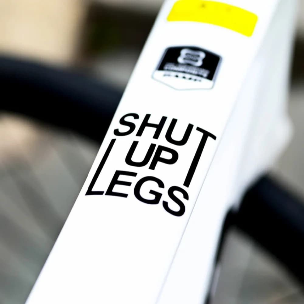 2 pieces SHUT UP LEGS bicycle stickers frame for bicycle top tube decorative helmet decal vinyl decal for bike accessories waterproof MTB