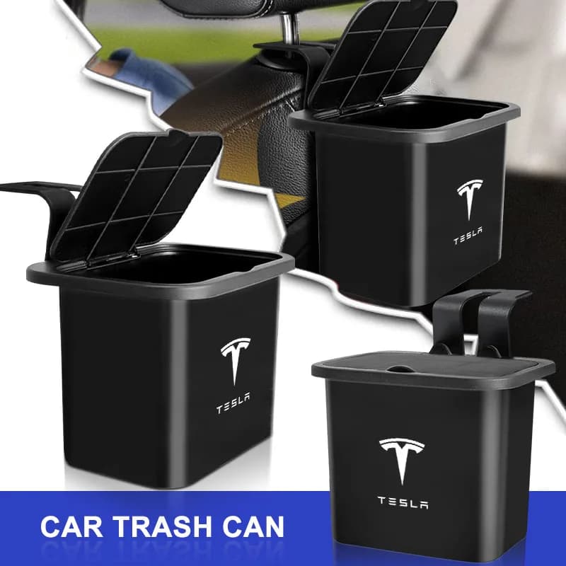 Seggiolino auto Indietro Appeso Bidone della Spazzatura di Stoccaggio Auto Distintivo Sedile Posteriore Scatola di Immagazzinaggio Per Tesla Modello 3 YSX 2023 2024 2021 Accessori Auto