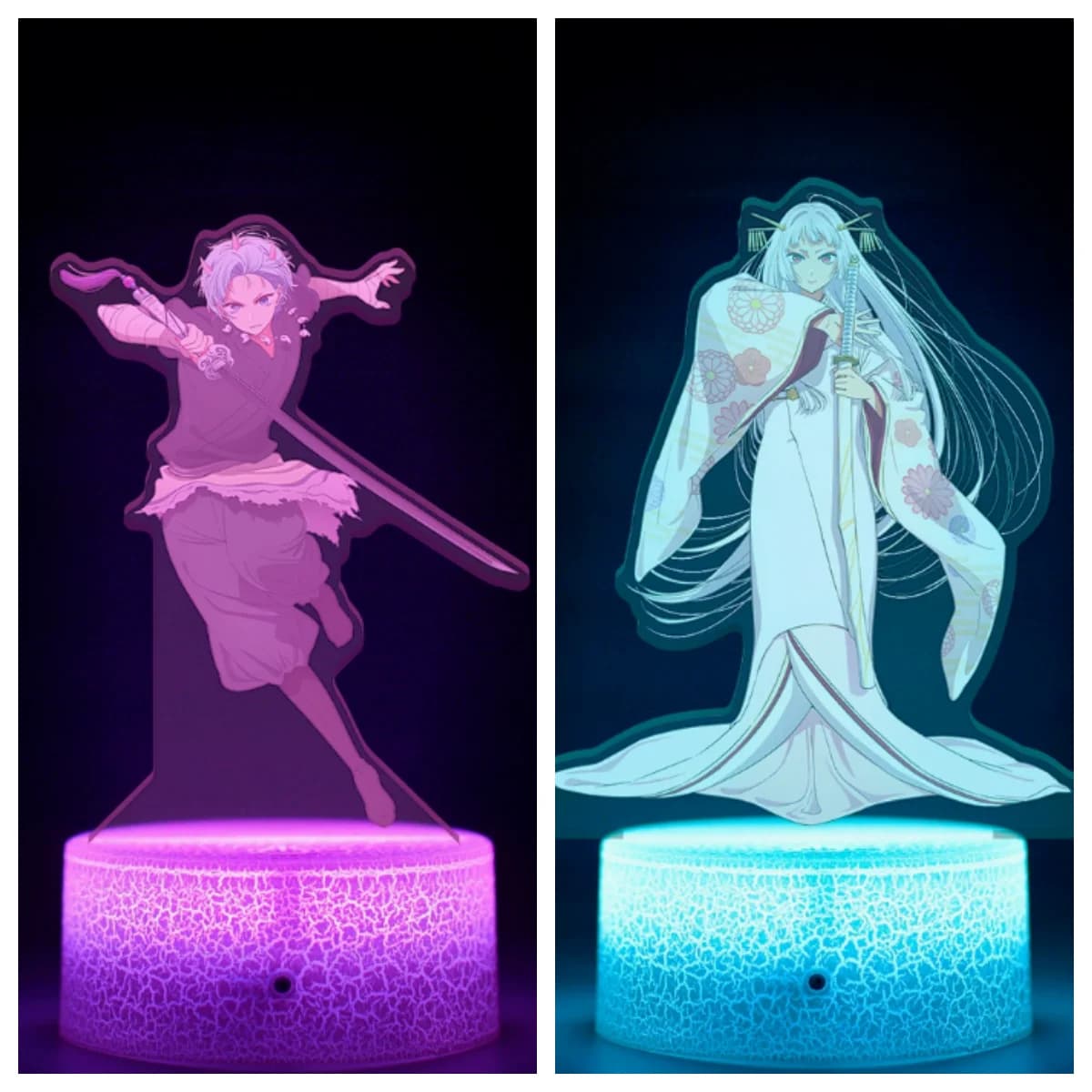 Luce Notturna in Acrilico con Personaggi Anime e Cartoni Animati per Camera da Letto, Decorazione Atmosferica Creativa da Scrivania, Regalo di Compleanno