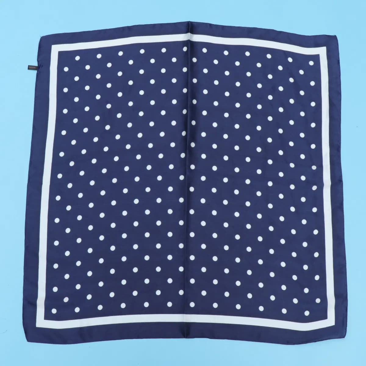 Sciarpa in chiffon blu a pois, leggera e traspirante, per la primavera, decorativa, con pois dolci, alla moda, morbida al tatto sulla pelle