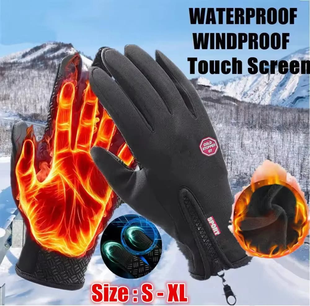 Unisex winter gloves with thermal insulation Touchscreen windproof compatible for racing, cycling, skiing, hiking and outdoor sports