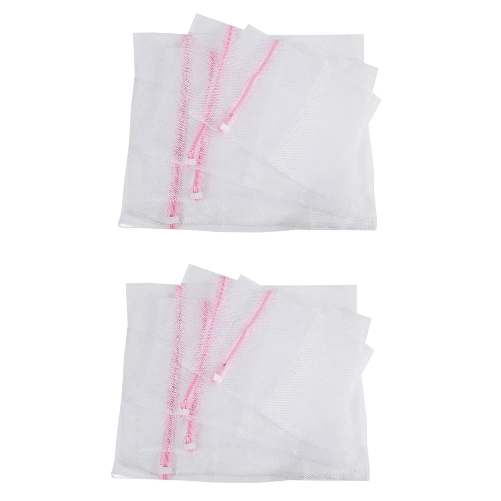 A84E-Sacchetto per bucato a rete grande, set di 8 sacchetti per bucato in rete grossa resistente con chiusura a zip per vestiti, capi delicati