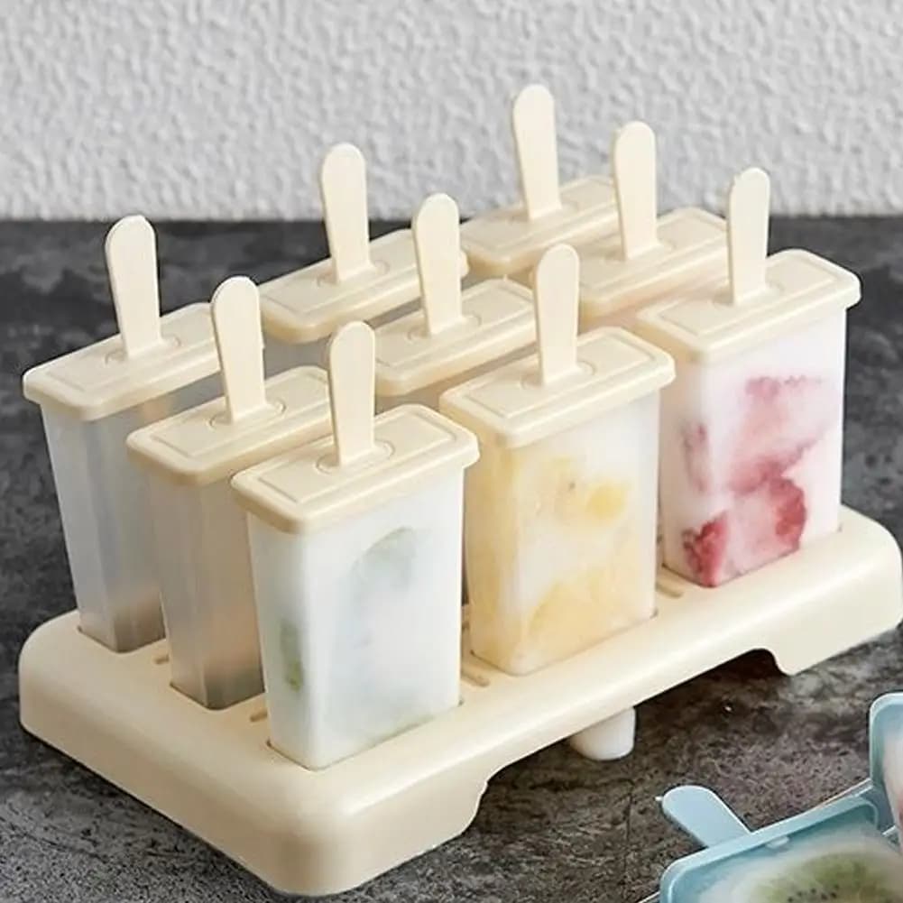 Stampi per ghiaccioli in silicone Stampi per ghiaccio per uso alimentare con gelato con 12 bastoncini per ghiaccioli Stampi per ghiaccioli Strumenti fai da te per la casa
